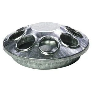 Miller # 9808 6” galv. 8-hole chick feeder